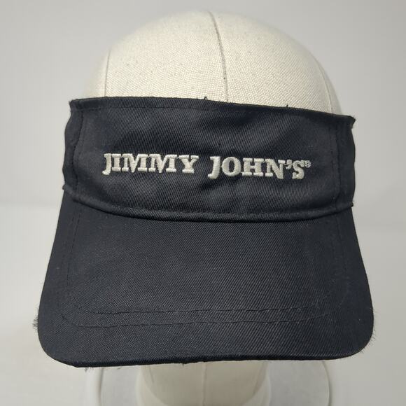 Jimmy John's Sun Visor Hat Black One Size Adjustable Lightweight Embroidered - Picture 2 of 8